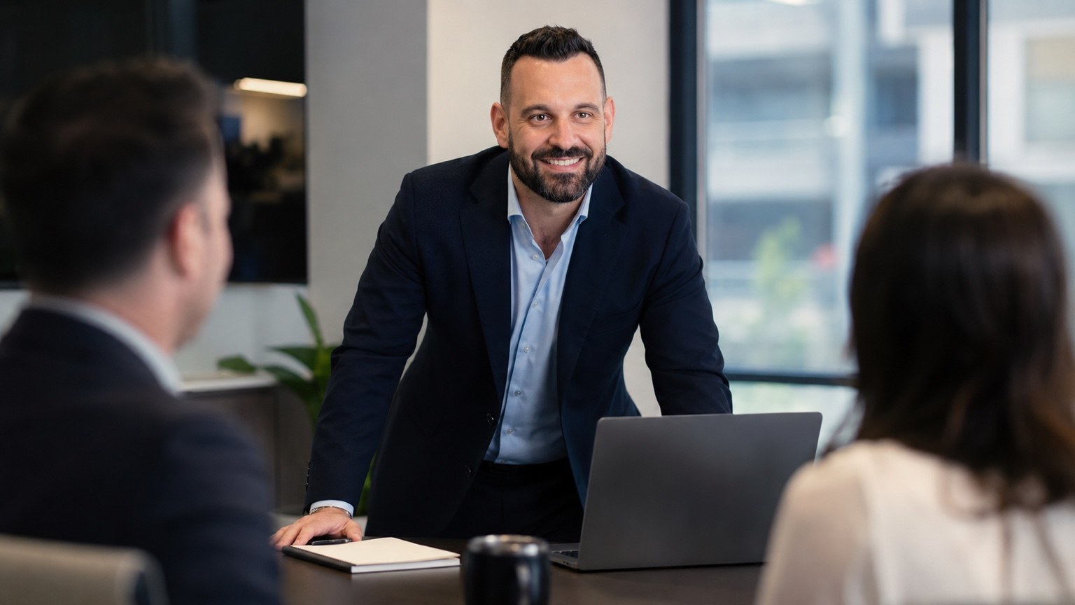 Dan Harrison in a client strategy conversation