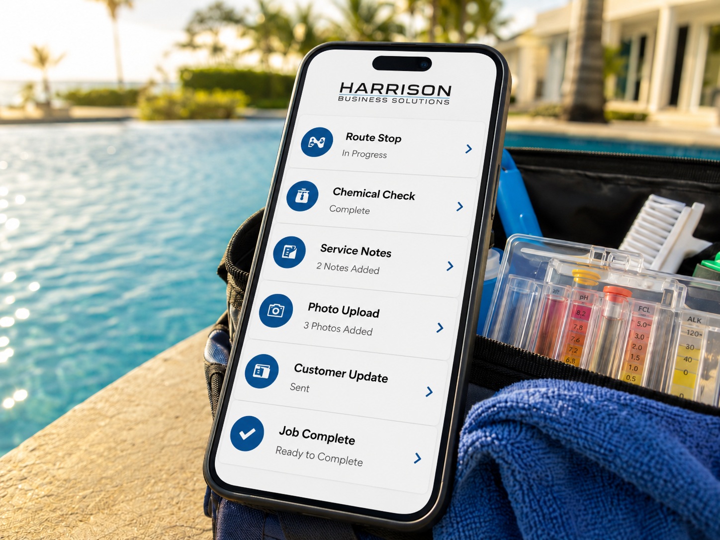 Pool service route checklist