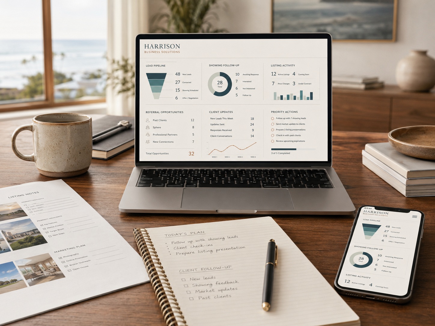 Realtor lead follow-up dashboard